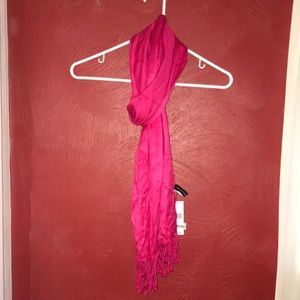 NWT hot pink scarf- so great with black! 🧣